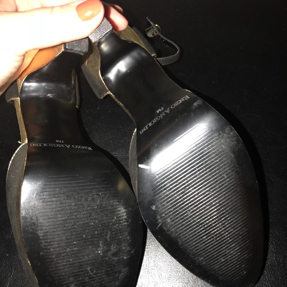 Enzo Angiolini black and gold heels - Picture 5 of 5